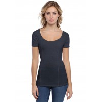 T-shirt avec surpiqures manches courtes en modal CATE03