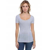 T-shirt avec surpiqures manches courtes en modal CATE03