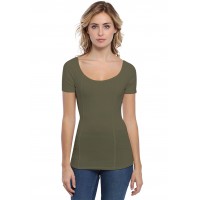 T-shirt avec surpiqures manches courtes en modal CATE03