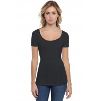 T-shirt avec surpiqures manches courtes en modal CATE03