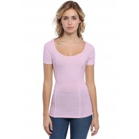 T-shirt avec surpiqures manches courtes en modal CATE03