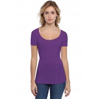 T-shirt avec surpiqures manches courtes en modal CATE03