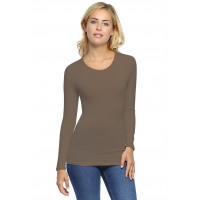 T-shirt ras du cou manches longues en modal KATY05