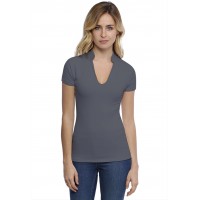 T-shirt col officier manches courtes en modal LOU02