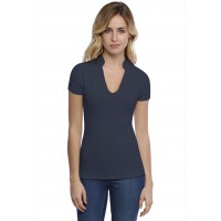 T-shirt col officier manches courtes en modal LOU02