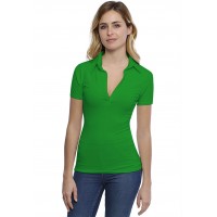 T-shirt col polo manches courtes en modal GLORIA03