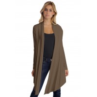 Gilet long manches longues en modal ANNELIE