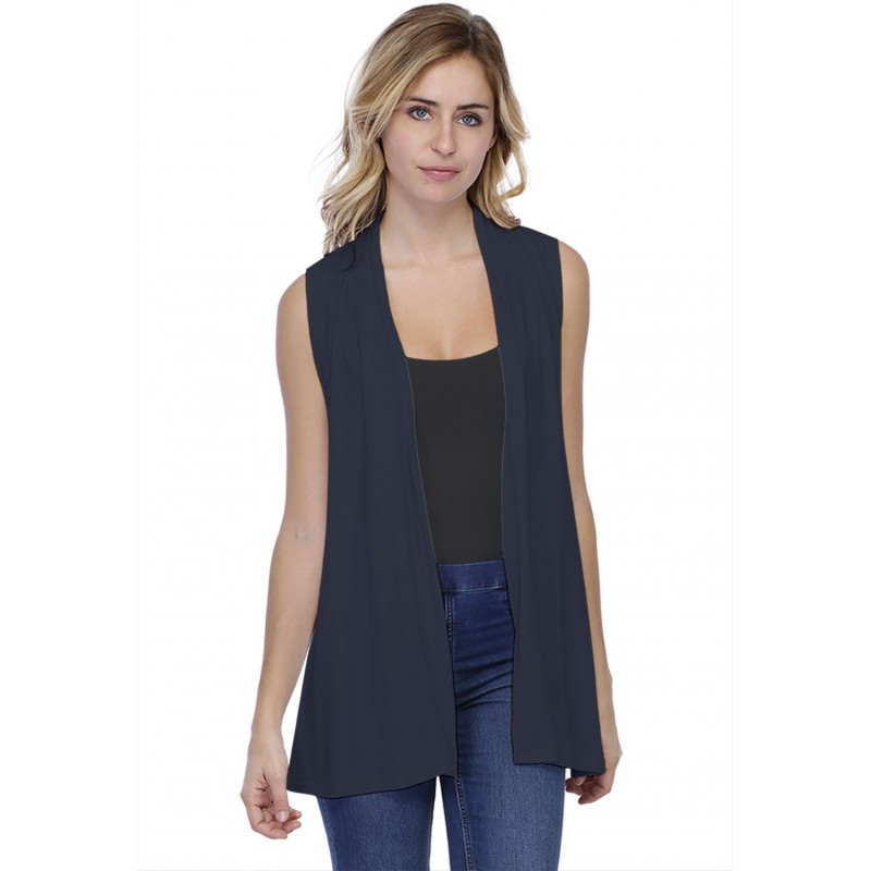 Gilet long sans manches en modal DEBO01 Gilet long sans manches en modal DEBO01