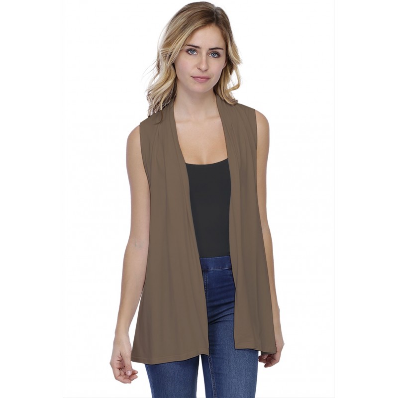 Gilet long sans manches en modal DEBO01 Gilet long sans manches en modal DEBO01