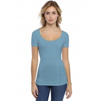 T-shirt avec surpiqures manches courtes en modal CATE03