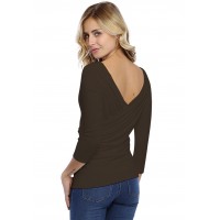 T-shirt cache-coeur manches 3-4 en modal GERRY02