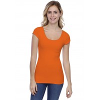 T-shirt col danseuse manches courtes capes en modal ROXANE02