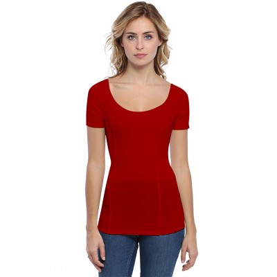 T-shirt avec surpiqures manches courtes en modal CATE03