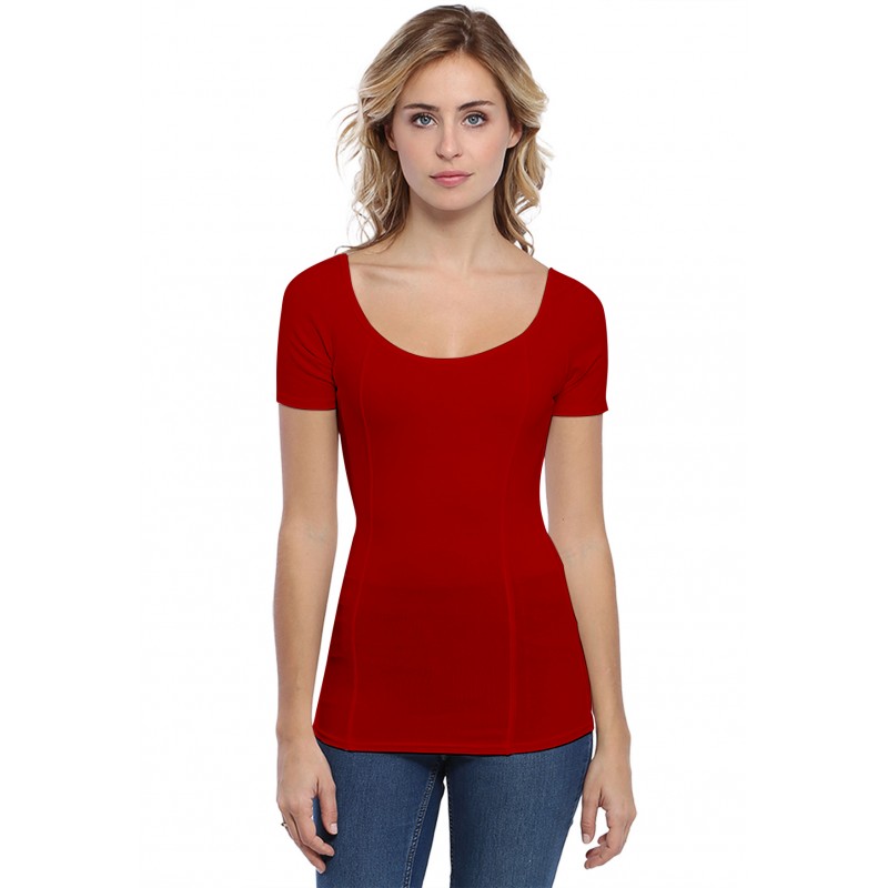 T-shirt avec surpiqures manches courtes en modal CATE03 T-shirt avec surpiqures manches courtes en modal CATE03