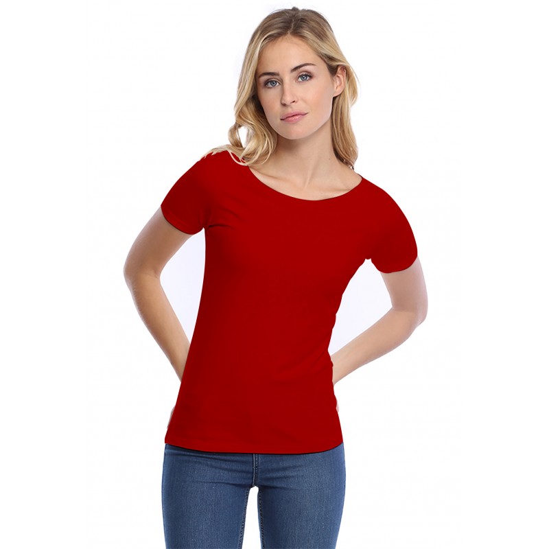T-shirt col bateau manches courtes courtes en modal DOMI03