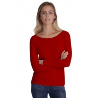 T-shirt col bateau manches longues en modal DOMI05