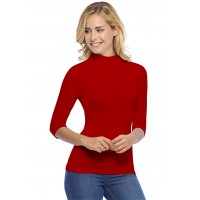 Tee-shirt col montant manches 3-4 en modal PENNY04