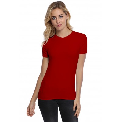 T-shirt coupe droite col ras du cou bande rapportée en modal SACHA03