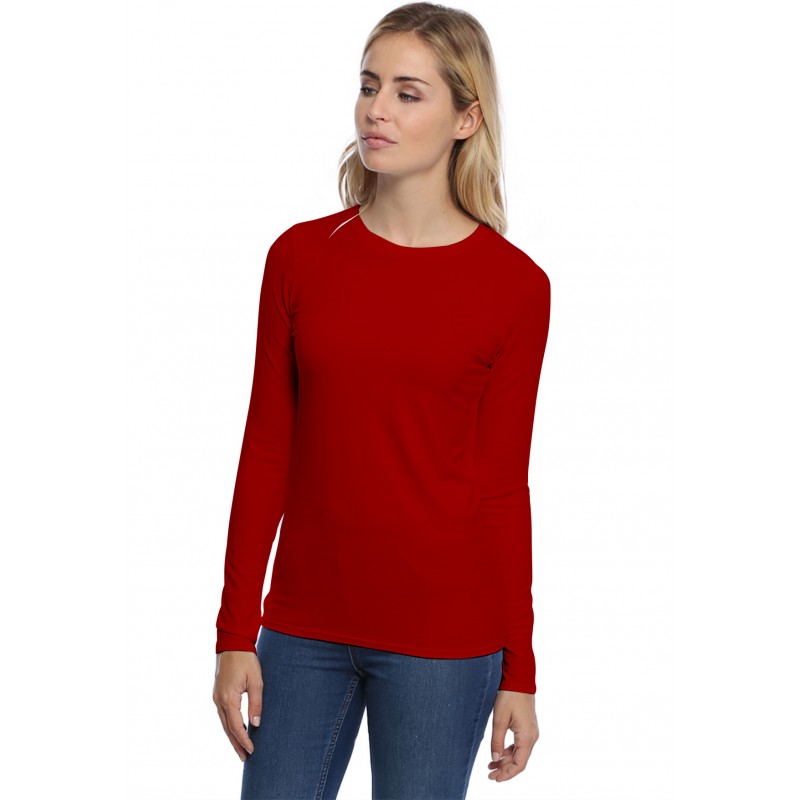 T-shirt coupe droite col ras du cou manches longues en modal SACHA05 T-shirt coupe droite col ras du cou manches longues en modal SACHA05