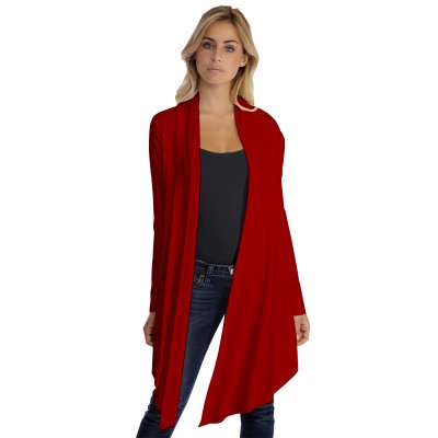 Gilet long manches longues en modal ANNELIE