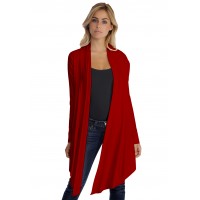 Gilet long manches longues en modal ANNELIE