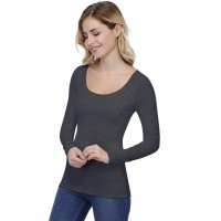 T-shirt col danseuse manches longues en modal ROXANE05