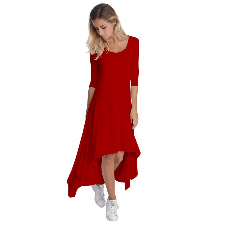 Robe déstructurée manches 3-4 en modal ANEMONE Robe déstructurée manches 3-4 en modal ANEMONE