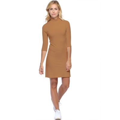 Robe col montant manches 3-4 en modal PENNY19