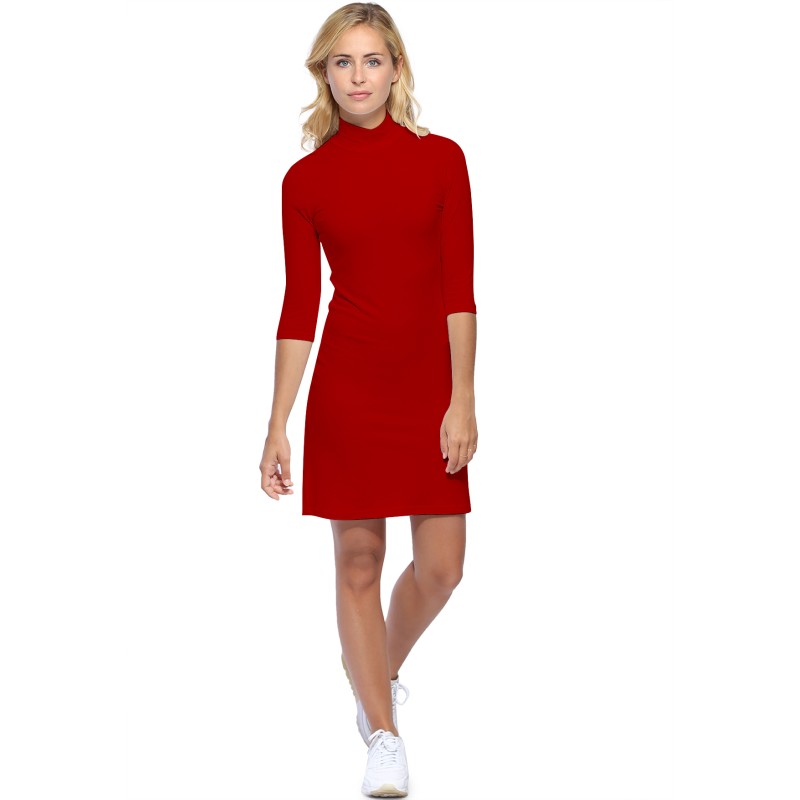 Robe col montant manches 3-4 en modal PENNY19 Robe col montant manches 3-4 en modal PENNY19