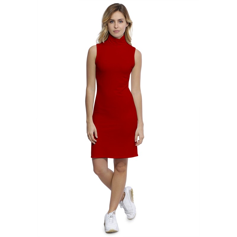 Robe débardeur col roulé en modal CINDY16 Robe débardeur col roulé en modal CINDY16