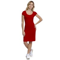 Robe col danseuse manches courtes capes en modal ROXANE17