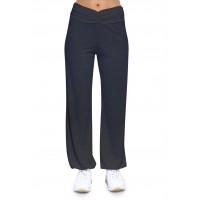 Pantalon coupe fluide taille élastique avec fronces en maille modal SALLY