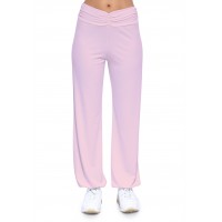 Pantalon coupe fluide taille élastique avec fronces en maille modal SALLY
