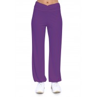 Pantalon coupe fluide taille élastique avec fronces en maille modal SALLY