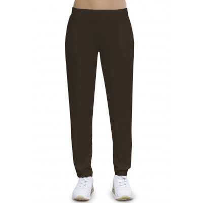 Pantalon coupe fluide taille élastique avec poches en maille modal AURELIE