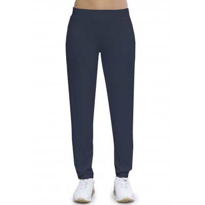 Pantalon coupe fluide taille élastique avec poches en maille modal AURELIE