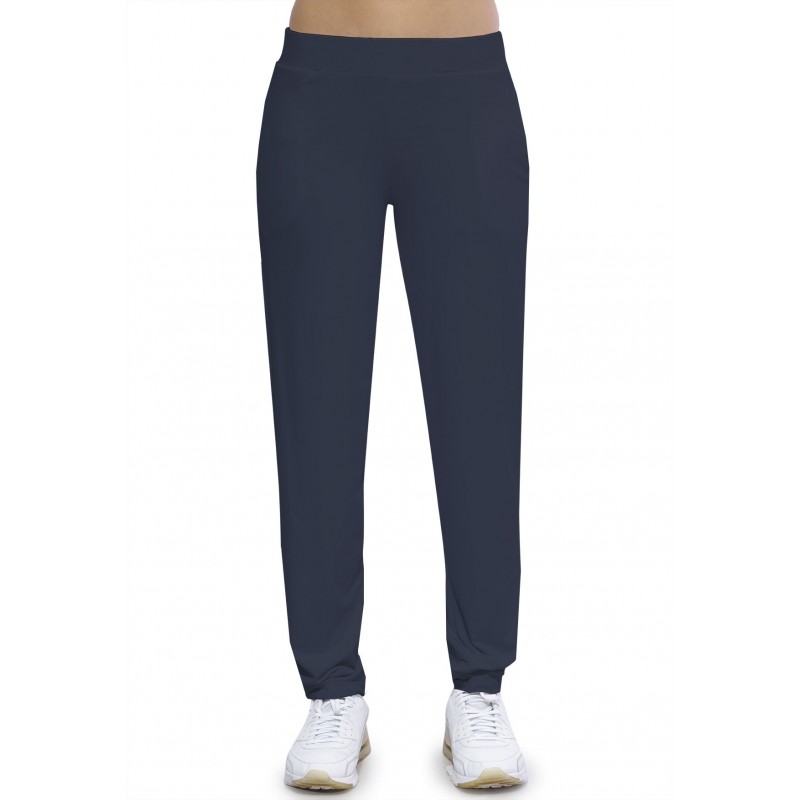 Pantalon coupe fluide taille élastique avec poches en maille modal AURELIE Pantalon coupe fluide taille élastique avec poches en maille modal AURELIE