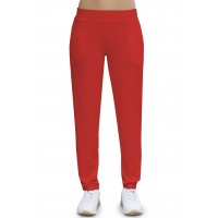 Pantalon coupe fluide taille élastique avec poches en maille modal AURELIE