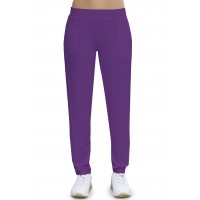 Pantalon coupe fluide taille élastique avec poches en maille modal AURELIE