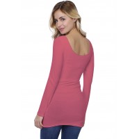 T-shirt long col danseuse manches longues en modal ROXANE10