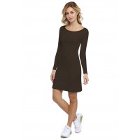 Robe col bateau manches longues en modal GUIMAUVE05