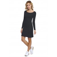 Robe col bateau manches longues en modal GUIMAUVE05