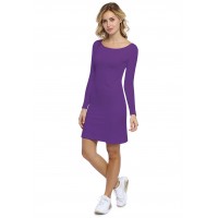 Robe col bateau manches longues en modal GUIMAUVE05