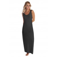 Robe longue col danseuse sans manches en modal GILDA