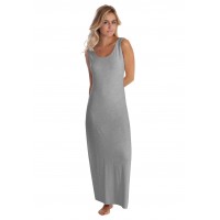 Robe longue col danseuse sans manches en modal GILDA