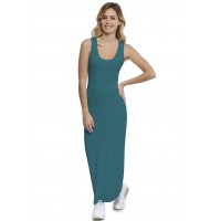 Robe droite longue col rond sans manches en modal MARIE