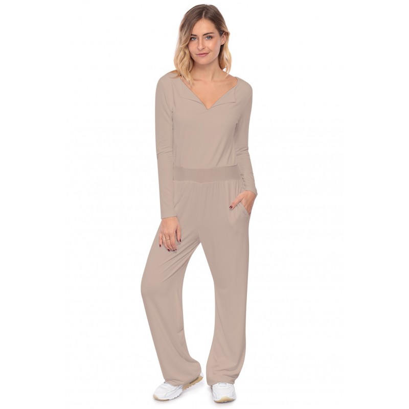 Combinaison pantalon, col V à revers MOLLY Combinaison pantalon, col V à revers MOLLY