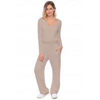 Combinaison pantalon, col V à revers MOLLY