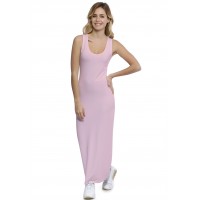 Robe droite longue col rond sans manches en modal MARIE
