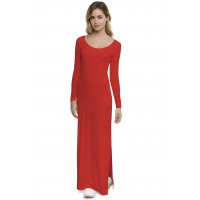 Robe longue col rond manches longues en modal ECLIPSE